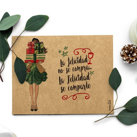 Tarjetón Navidad LA FELICIDAD... - Happy Mots