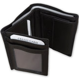 Cartera de piel para hombre con cinta elástica y protección NFC