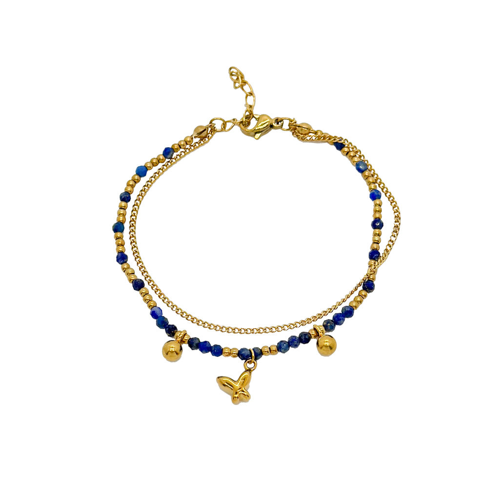 Pulsera Mariposa con piedras naturales