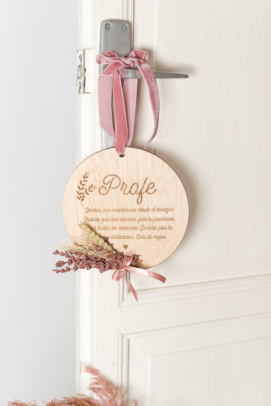Placa de Madera Profe- Personalizable- Be Love