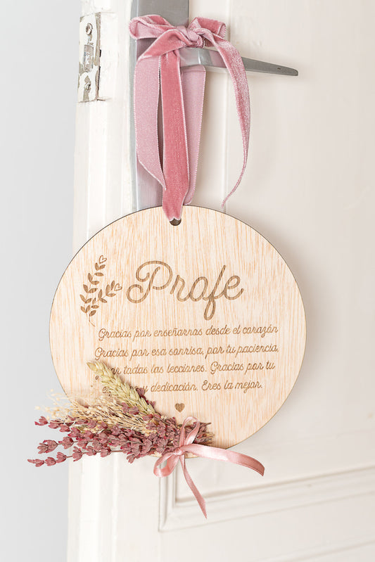 Placa de Madera Profe- Personalizable- Be Love