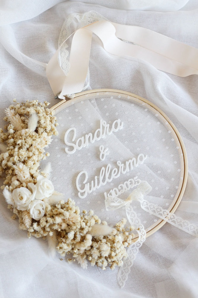 Porta alianzas Vintage Rose White- Be Love