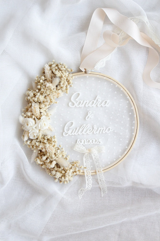 Porta alianzas Vintage Rose White- Be Love