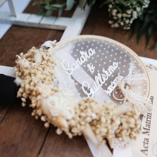 Porta alianzas Vintage Rose White- Be Love