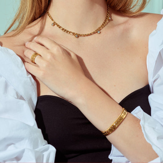 BRAZALETE CADENA DORADO- Alexah