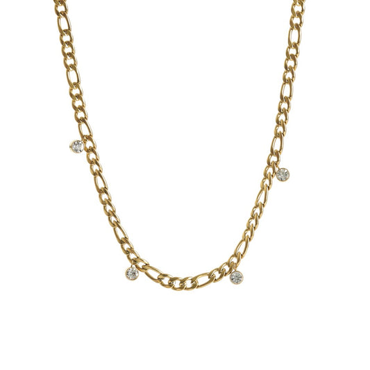 CADENA ALYSA DORADA Y STRASS- Alexah