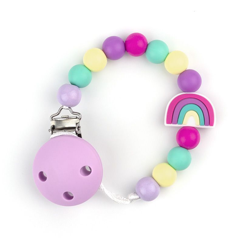 Cadena PORTACHUPETES de Silicona ARCOIRIS MULTICOLOR - Mi Pipo