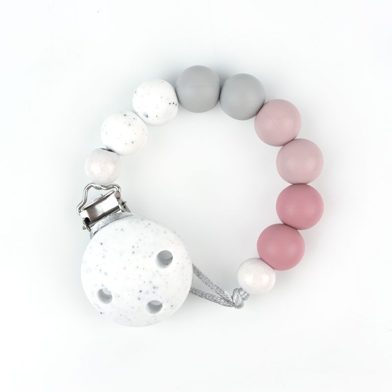 Cadena PORTACHUPETES de Silicona GRITTY Blush - Mi Pipo