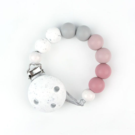 Cadena PORTACHUPETES de Silicona GRITTY Blush - Mi Pipo