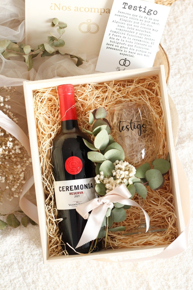 Kit Vino Testigo de Boda con Vino Ceremonia-Be Love
