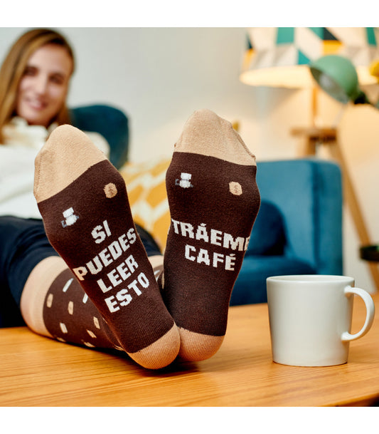 Calcetines SI PUEDES LEER ESTO TRAEME CAFE - MILIMETRADO