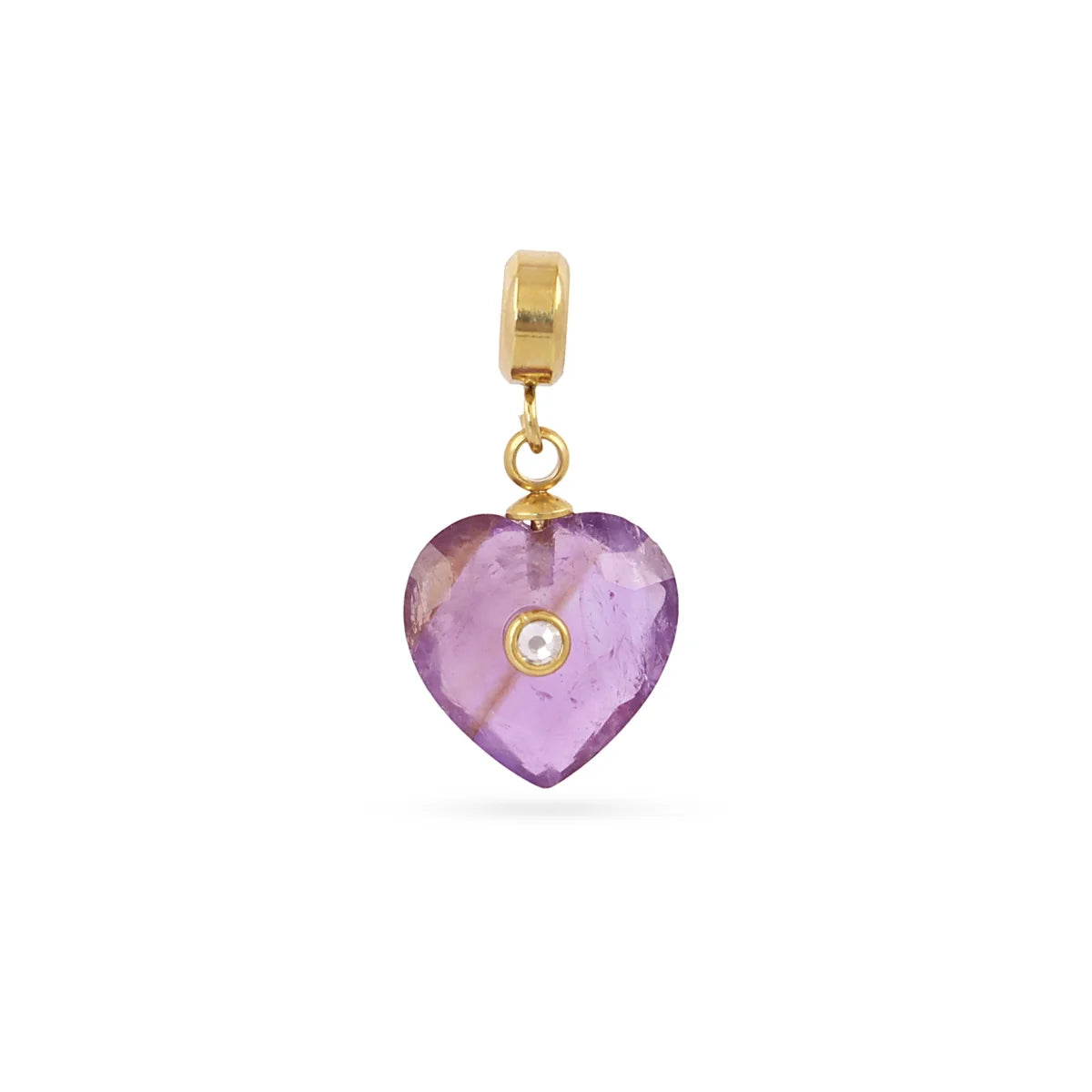 Charm Corazón Piedra Circonita - Anartxy