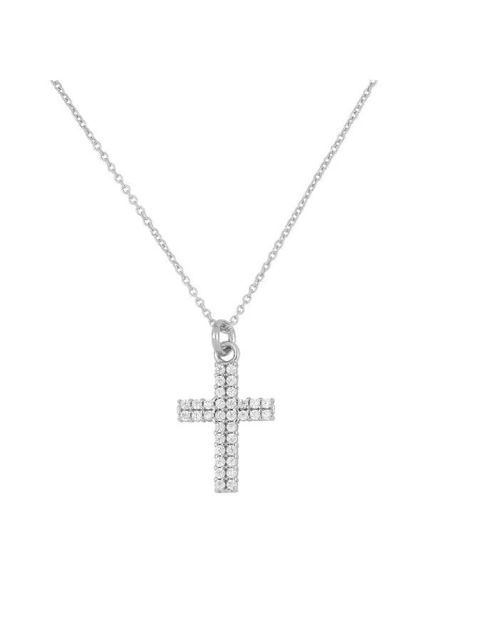 Gargantilla Cruz Plata y Circonitas- Be Love