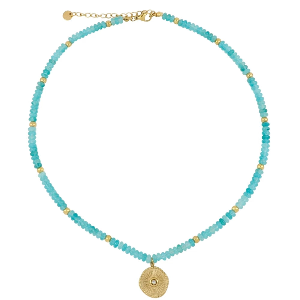 Collar Piedra Aqua- Be Love