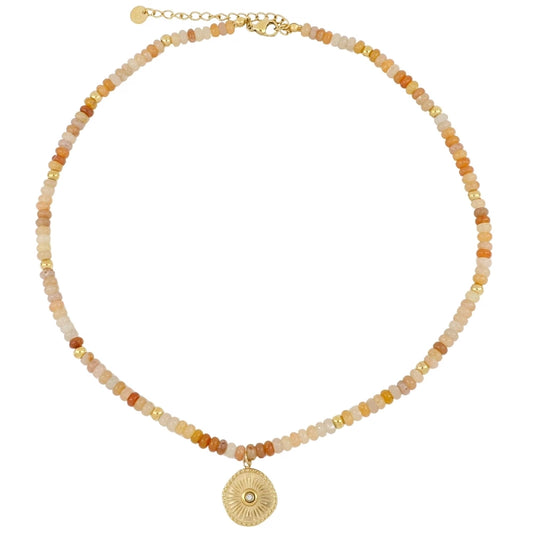 Collar Ágata Naranja Piedras Naturales- Be Love