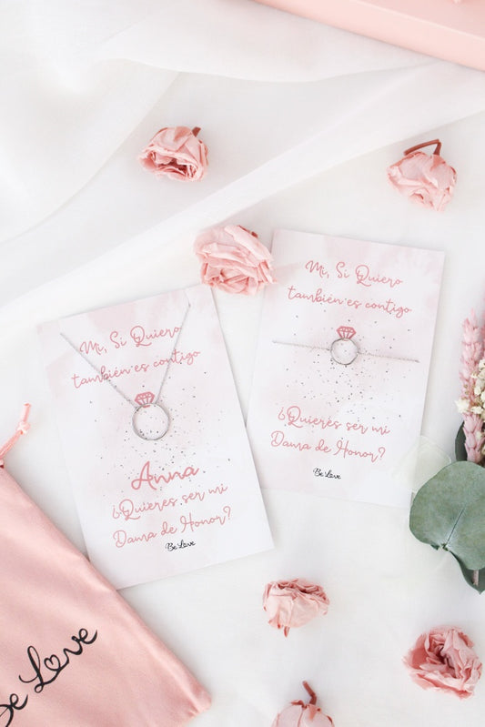 Gargantilla RING en Plata de Ley con postal personalizable- Be Love