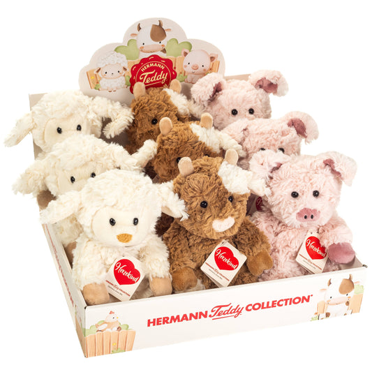 Animales de granja 20 cm - Peluche - HERMANN TEDDY COLLECTION