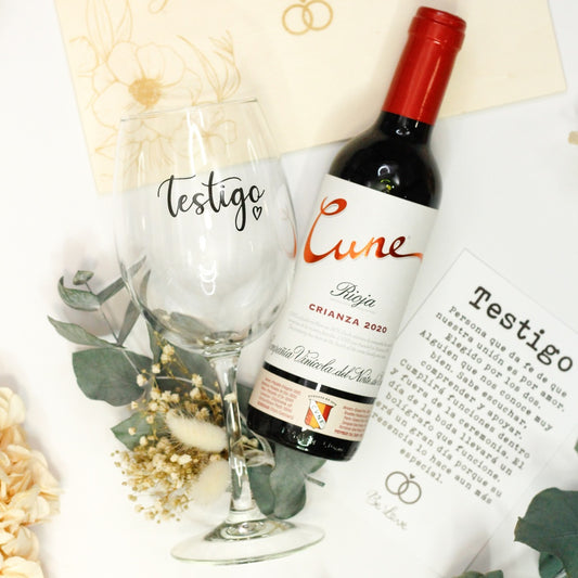 KIT VINO TESTIGO DE BODA - BE LOVE