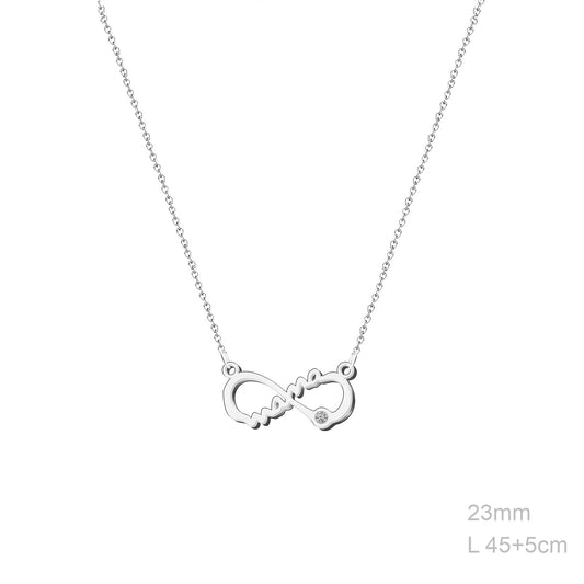 Gargantilla infinito MAMÁ Acero