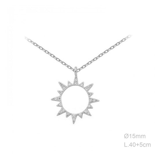 Gargantilla Sol Circ- Plata Primera Ley