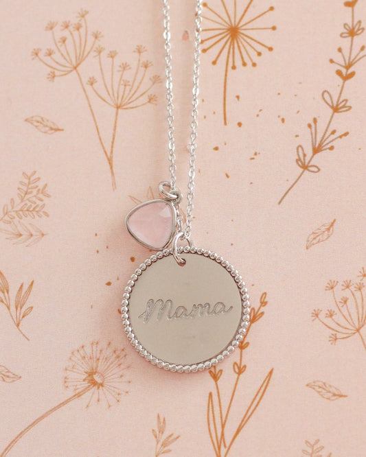 Gargantilla Mamá Piedra Calzedonia Rosa-Be Love