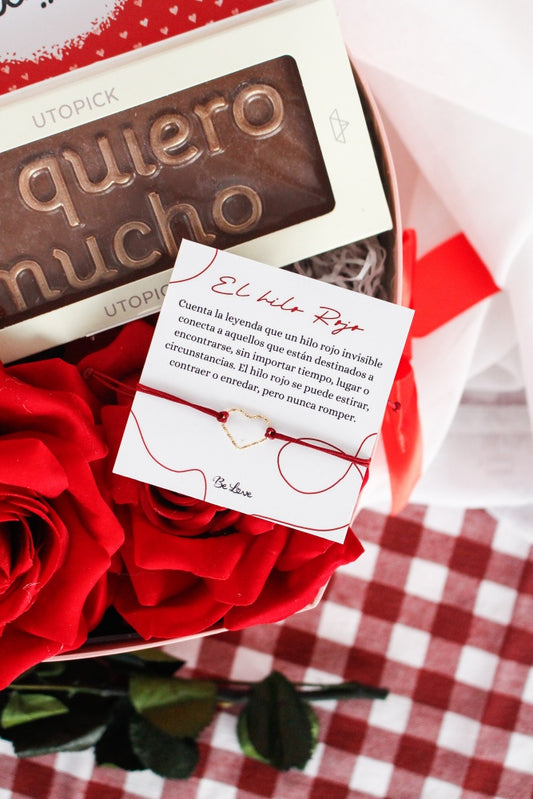 Pulsera Hilo Rojo- Plata Primera Ley- Be Love