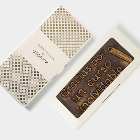 Tableta de Chocolate GRACIAS POR UN CURSO INOLVIDABLE - UTOPICK