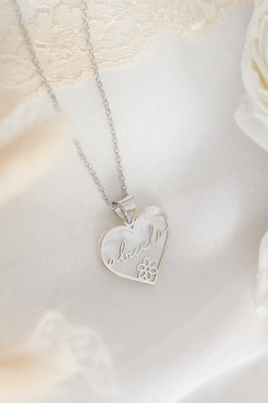 Gargantilla Abuela en Plata y Nácar-Be Love