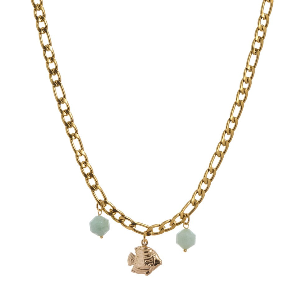 COLLAR CADENA PEZ DORADA- Alexah