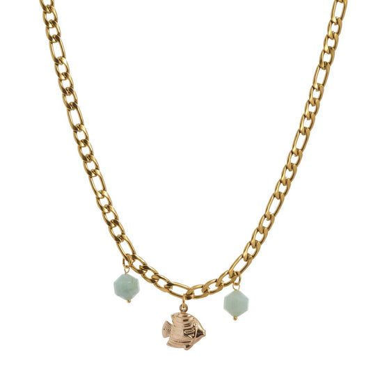 COLLAR CADENA PEZ DORADA- Alexah