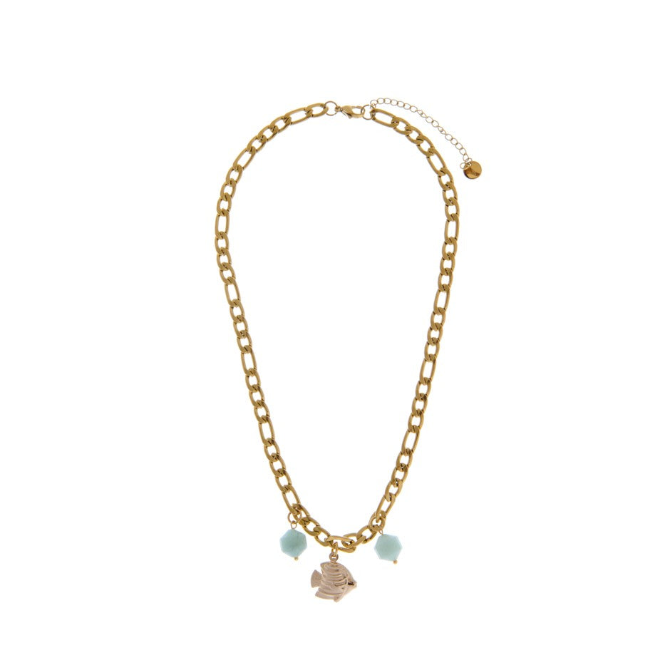 COLLAR CADENA PEZ DORADA- Alexah