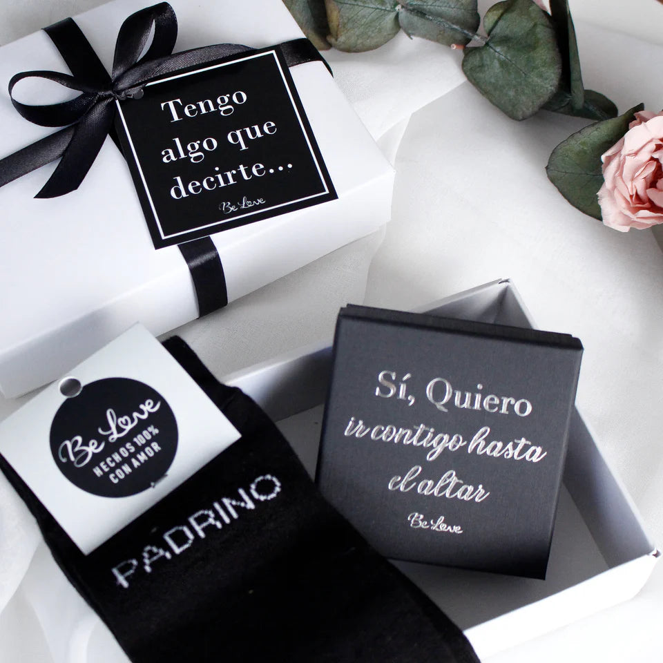 Kit PADRINO Calcetines+Gemelos-Be Love