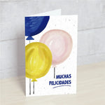 Postal MUCHAS FELICIDADES (Globos)