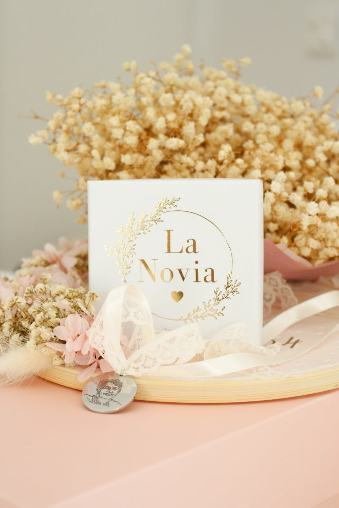 Medalla para el ramo de la novia CON FOTO PERSONALIZADA-Be Love