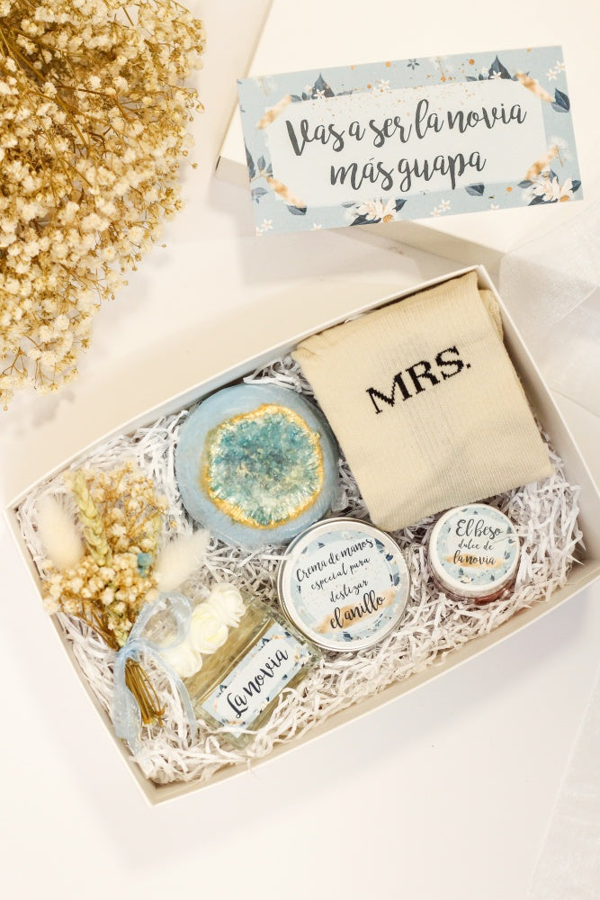 KIT "VAS A SER LA NOVIA MÁS GUAPA" EN DISEÑO AZUL- BE LOVE