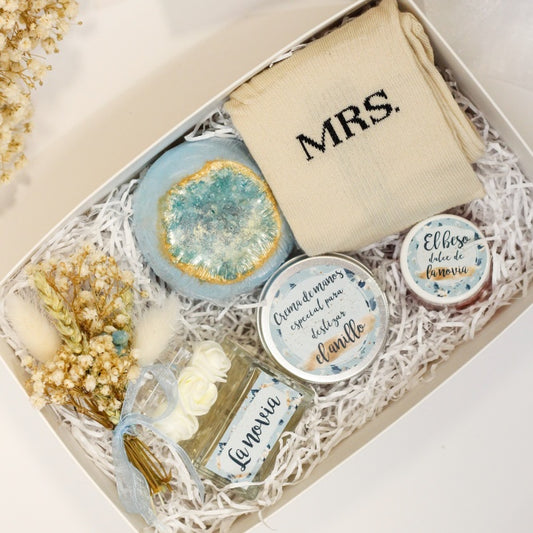 KIT "VAS A SER LA NOVIA MÁS GUAPA" EN DISEÑO AZUL- BE LOVE