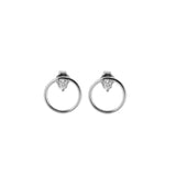 Pendientes Circle & Circonia- Plata Primera Ley