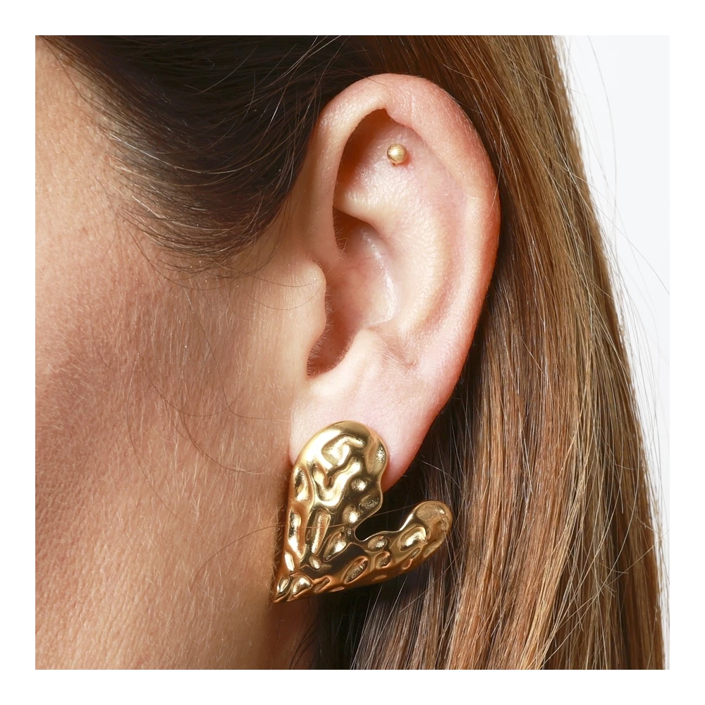 Pendientes Corazón de Oro-Be Love