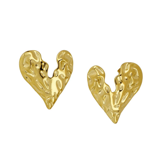 Pendientes Corazón de Oro-Be Love