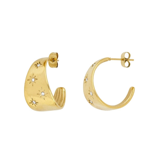 Pendientes Aro Estrellas- Be Love