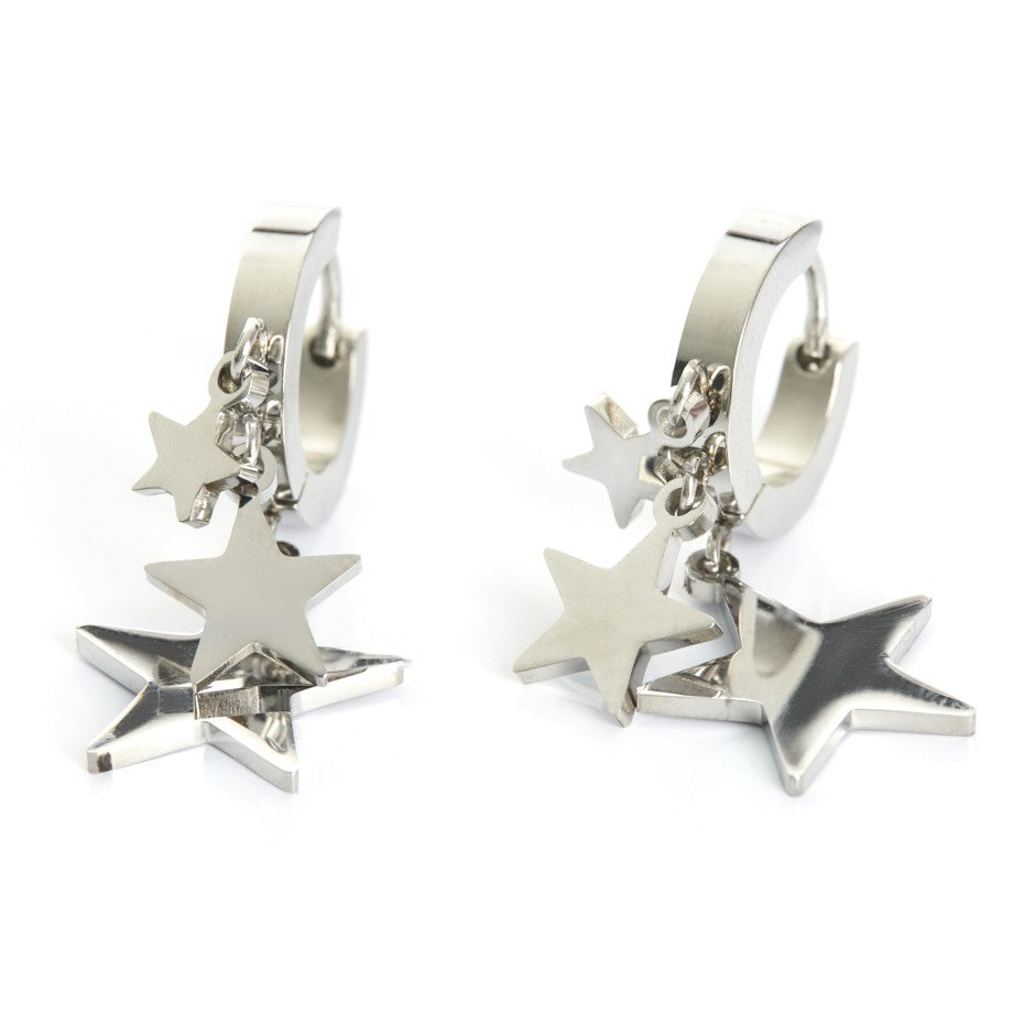 PENDIENTE ARO Y MINI ESTRELLAS- Alexah