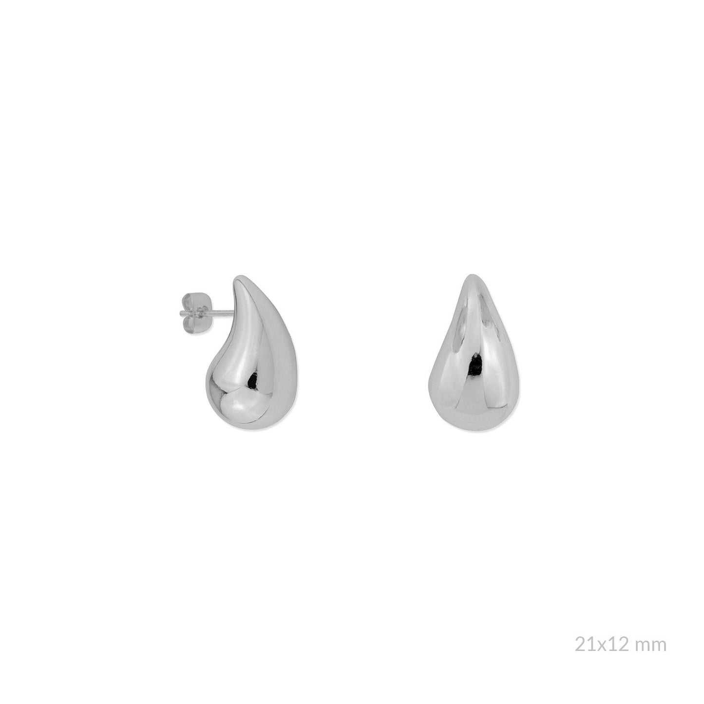 Pendientes GOTA- Acero | 21 x 12mm