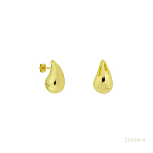 Pendientes GOTA - Acero | 21 x 12mm