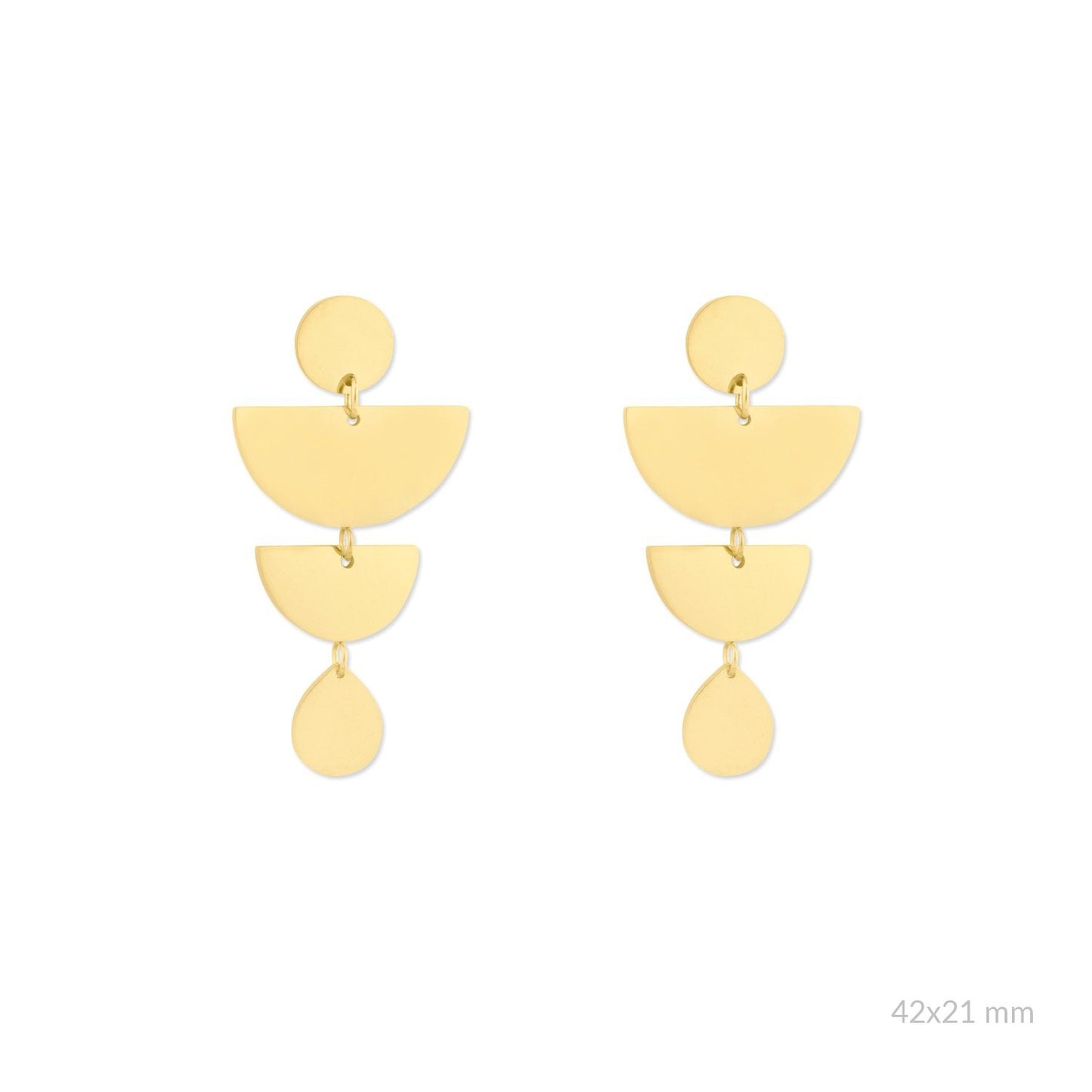 Pendientes Acero SemiLuna