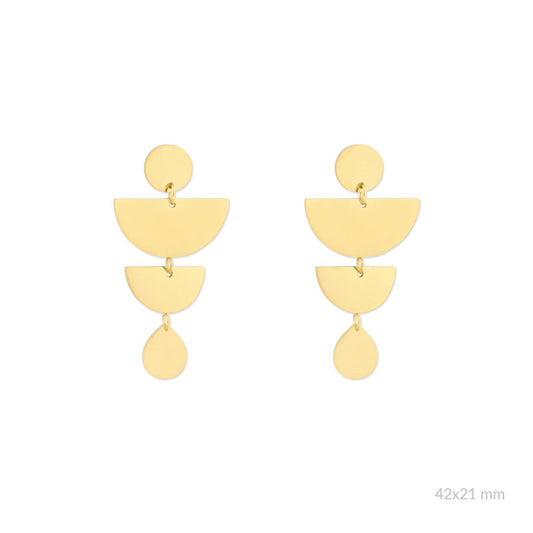 Pendientes Acero SemiLuna