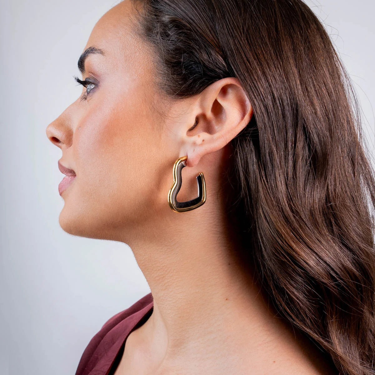 Pendientes Essentials Corazón mix metálico - Anartxy