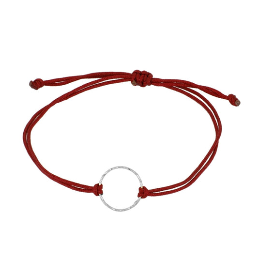 Pulsera Ring HILO ROJO-Plata