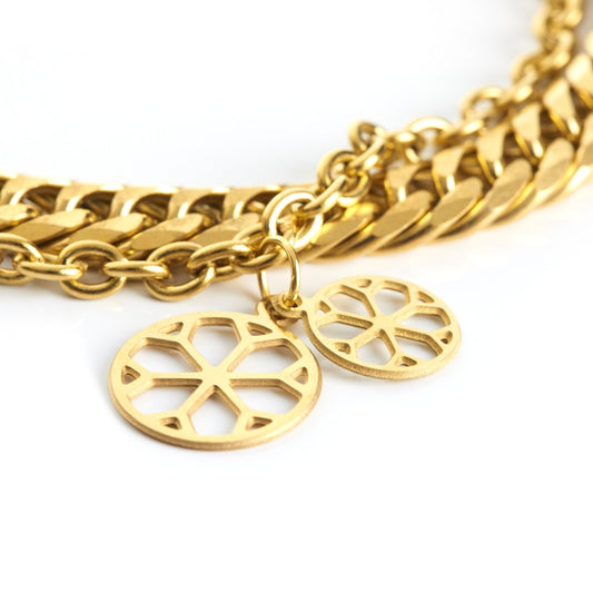 PULSERA CADENA TWIN DORADA- Alexah