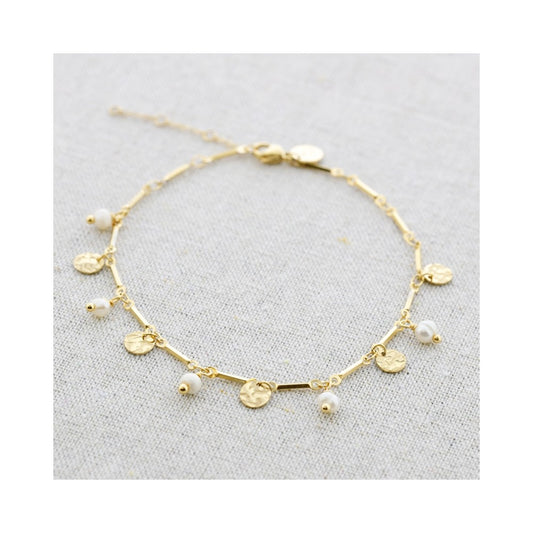 Tobillera Acero Perlas Cultivadas