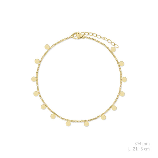 Tobillera Luna Llena- Acero